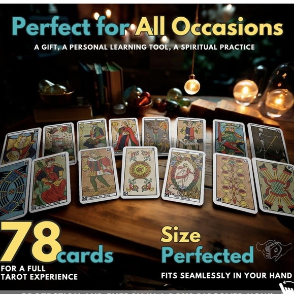 Tarot 4 All Deck with Tin Box Deluxe 78 Tarot Cards - Picture 6 of 8